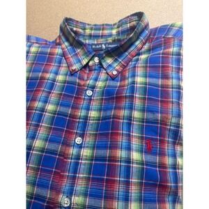 Ralph Lauren Mens XXL Classic Fit Plaid Button Down Long Sleeve Shirt $89‎